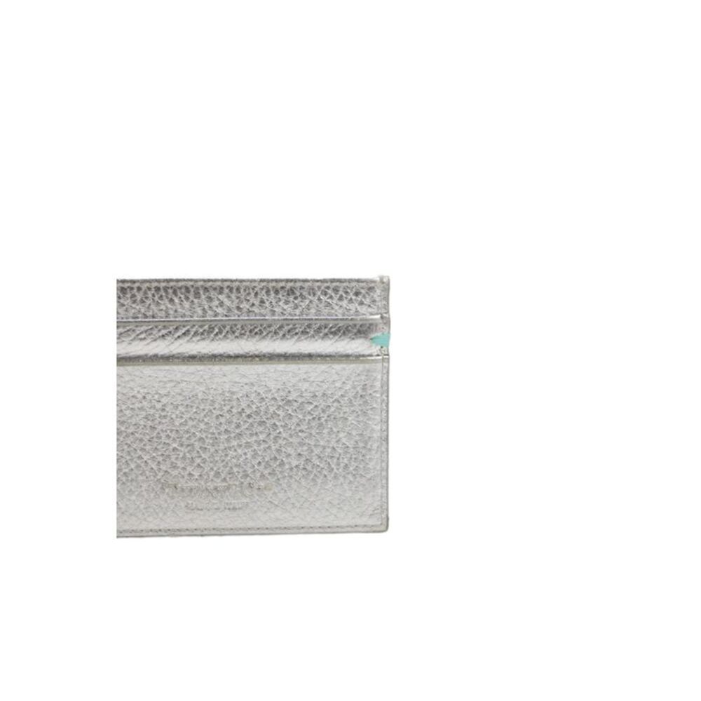 Tiffany & Co Womens Leather Small Card Holder Wallet Silver - Picture 2 of 9